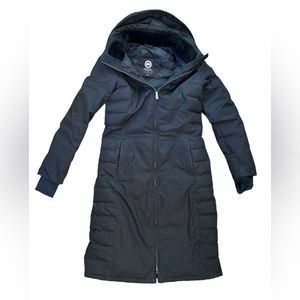 Womens CANADA GOOSE Jacket Full Length Long Down Parka Size Small Black